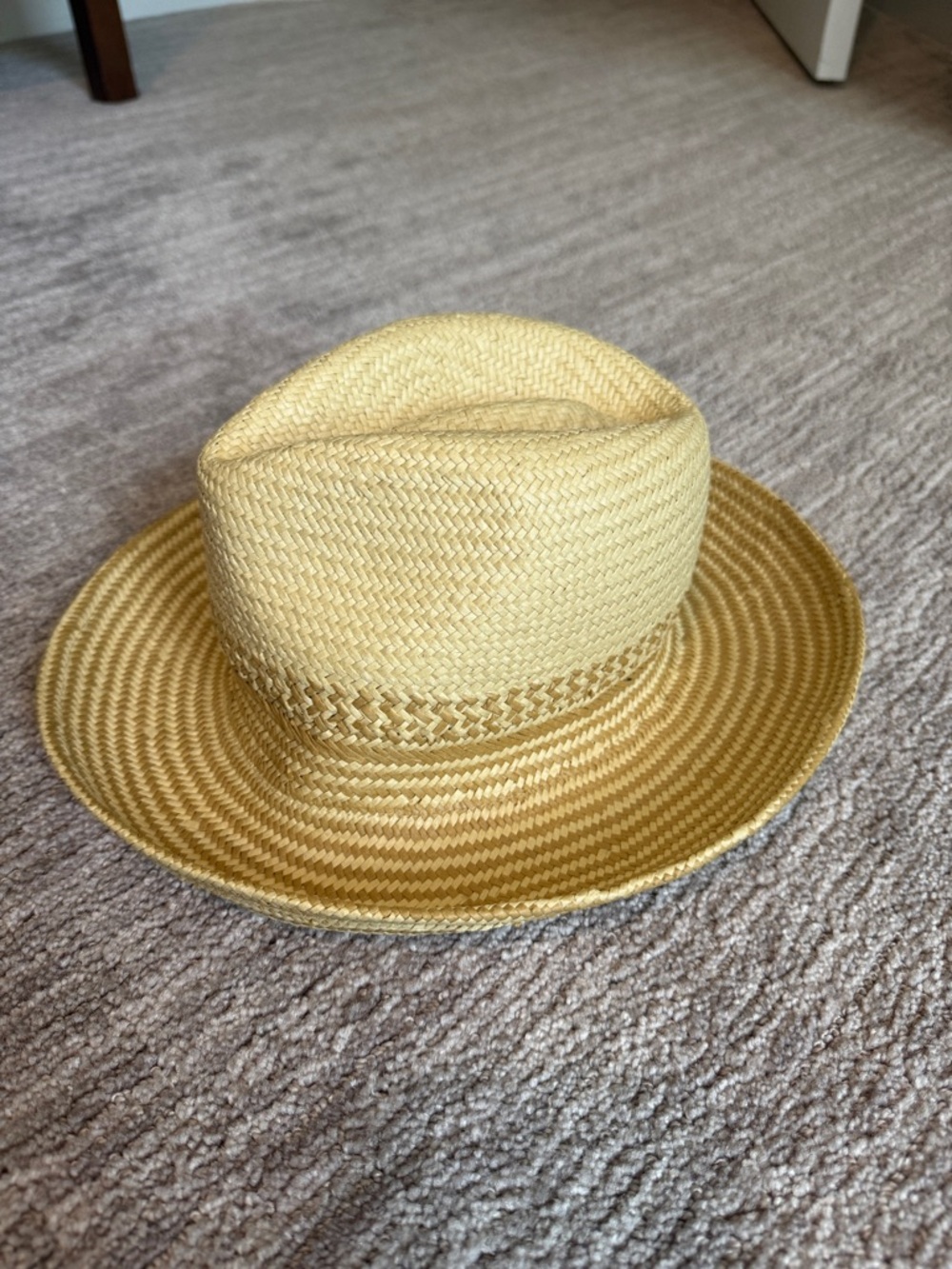 Nordstrom Straw Fedora Hat in Natural Yellow
